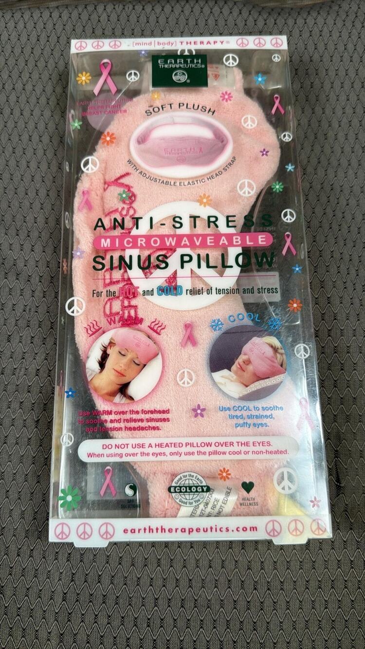 Earth Therapeutic Anti-Stress Sinus Pillow Microwaveable Hot/Cold Relief Stress